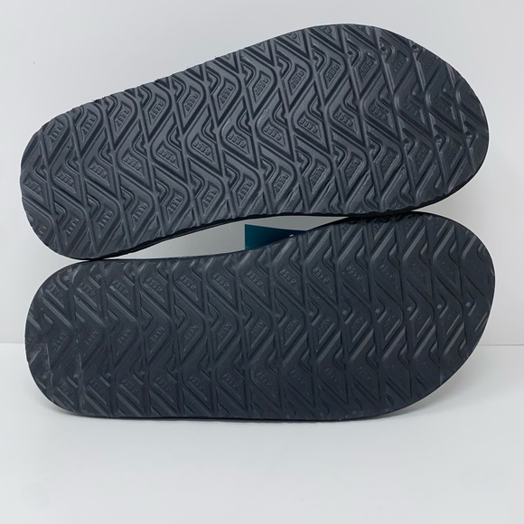 REEF Men’s Phantoms Black Open Toe Flip Flop Sandals High Arc Support Size 7 New - Picture 7 of 9